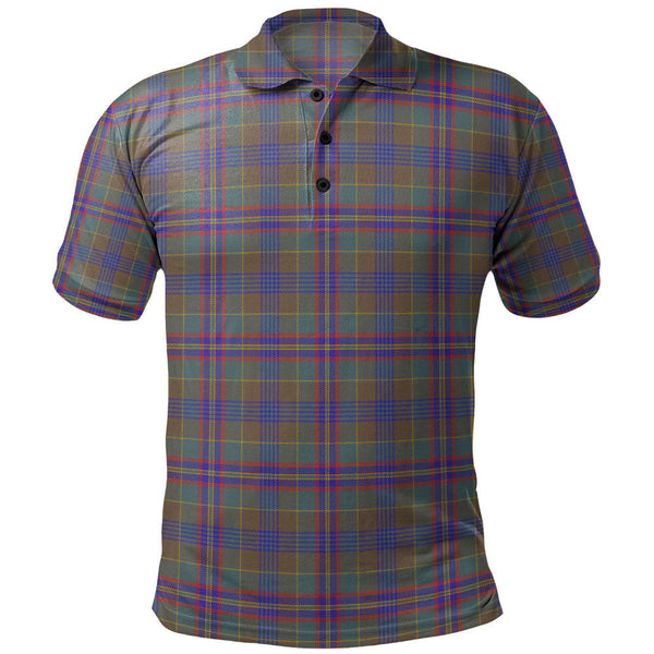Pitcairn Hunting Weathered Clan Badge Tartan Polo Shirt