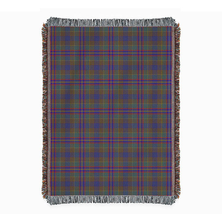 Pitcairn Hunting Weathered Clan Badge Tartan Woven Blanket