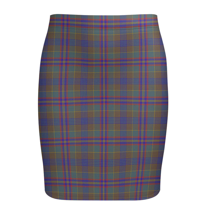 Pitcairn Hunting Weathered Tartan Fitted Skirt