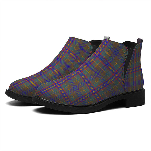 Pitcairn Hunting Weathered Tartan Flat Ankle Boots