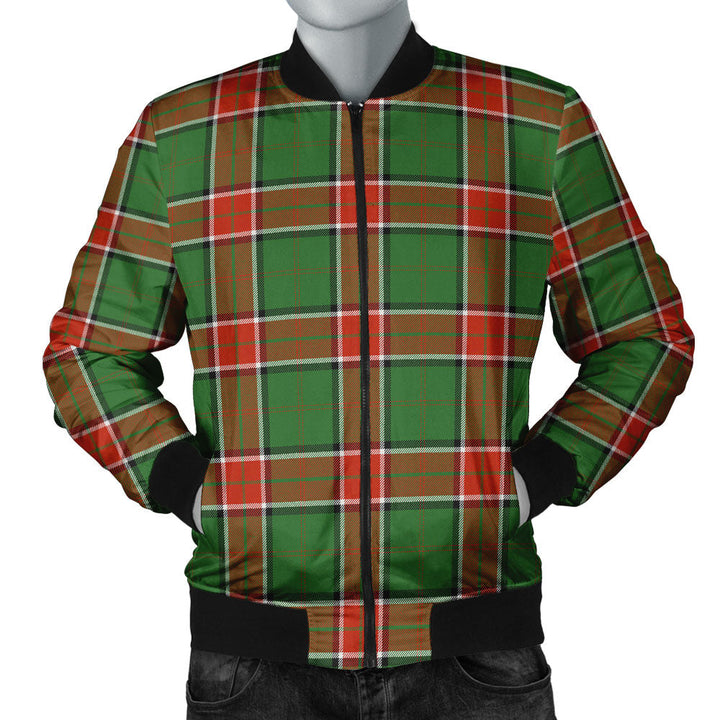 Pollock Ancient Clan Badge Tartan Bomber Jacket