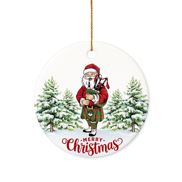 Pollock Ancient Tartan Ceramic Ornament Santa