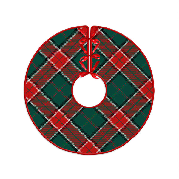 Pollock Modern Clan Badge Tartan Christmas Tree Skirt
