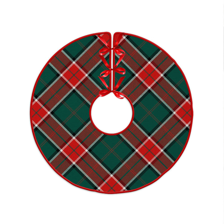 Pollock Modern Clan Badge Tartan Christmas Tree Skirt