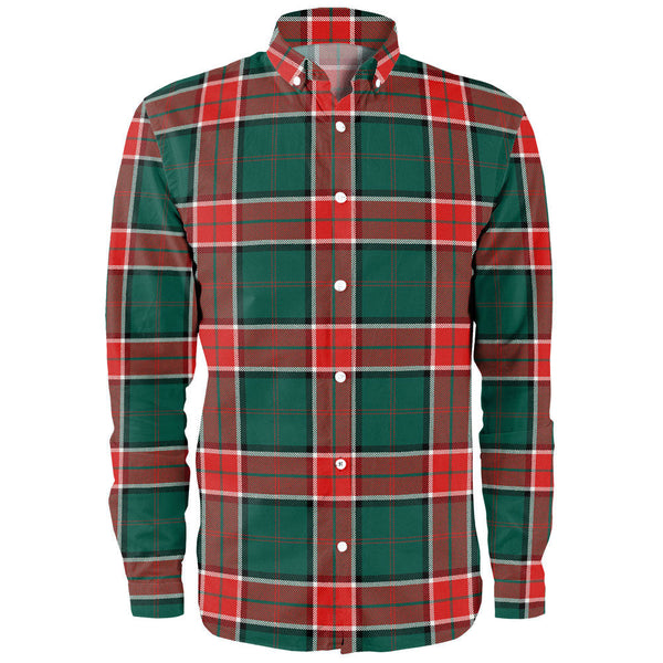 Pollock Modern Clan Badge Tartan Long Sleeve Shirt