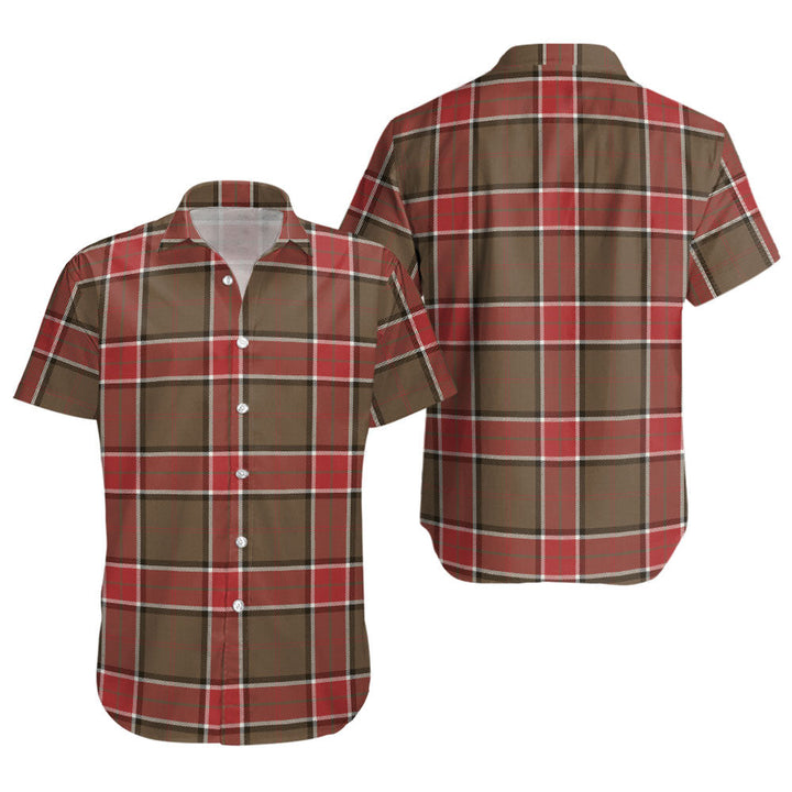 Pollock Weathered Clan Badge Tartan Short Sleeve Shirt