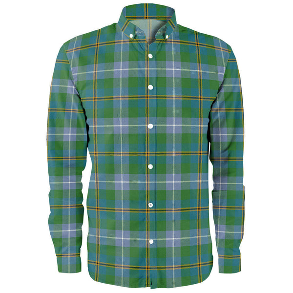Porteous Ancient Clan Badge Tartan Long Sleeve Shirt