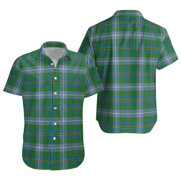 Porteous Ancient Clan Badge Tartan Short Sleeve Shirt