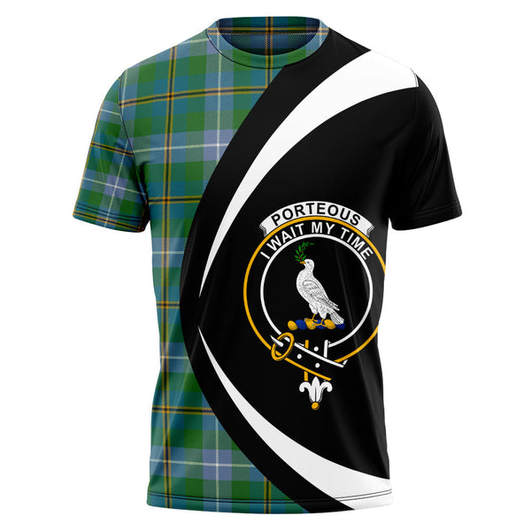 Porteous Ancient Clan Badge Tartan T-Shirt Circle Style Personalized