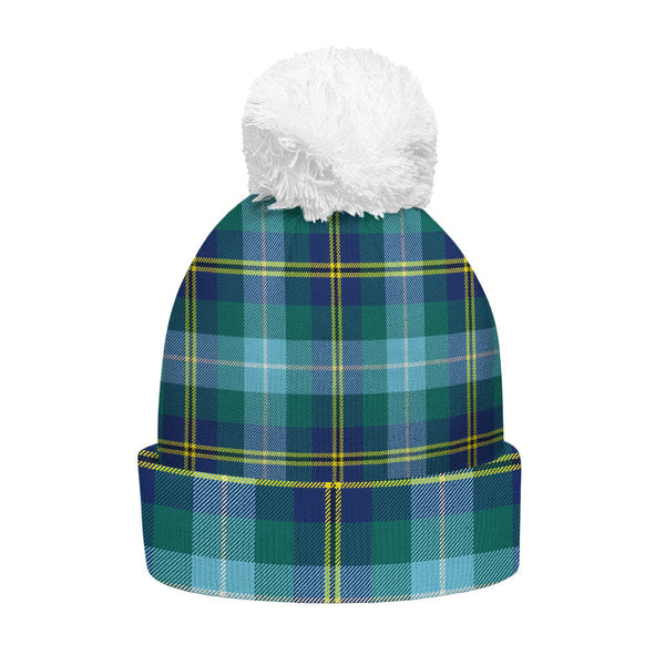 Porteous Modern Clan Badge Tartan Bobble Beanie Hat
