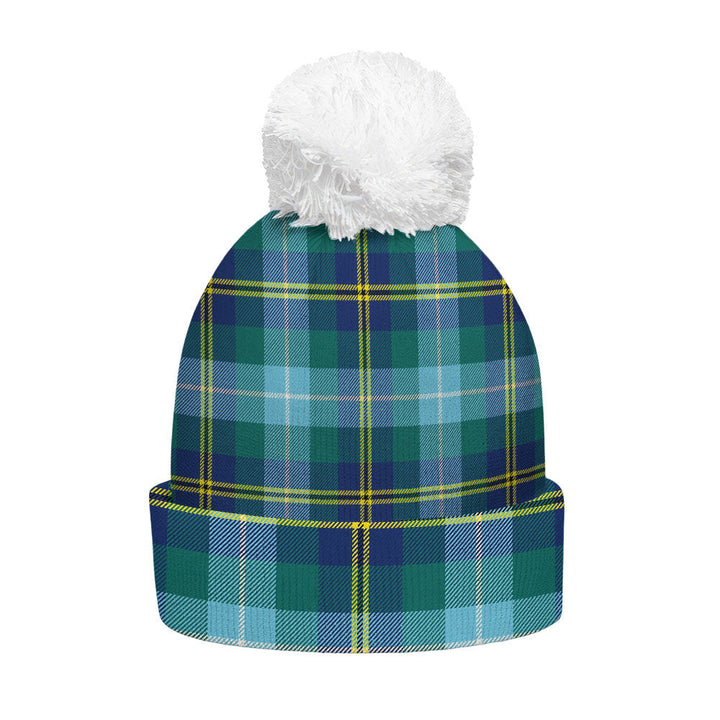 Porteous Modern Clan Badge Tartan Bobble Beanie Hat