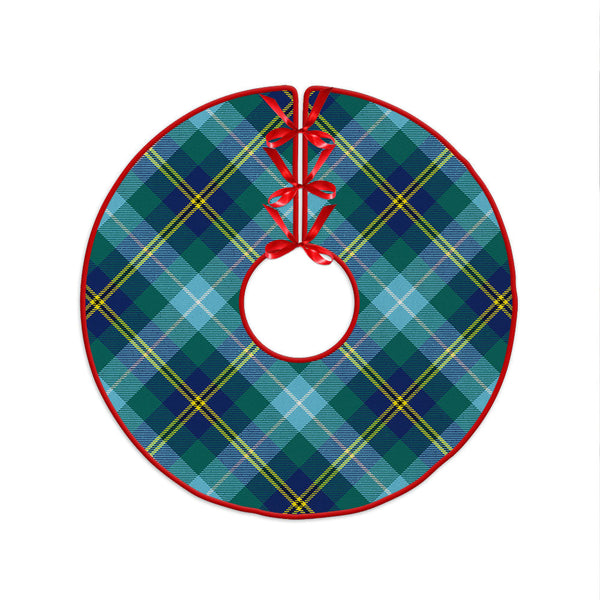 Porteous Modern Clan Badge Tartan Christmas Tree Skirt
