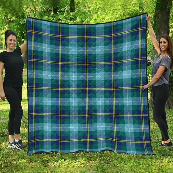 Porteous Modern Clan Badge Tartan Premium Quilt