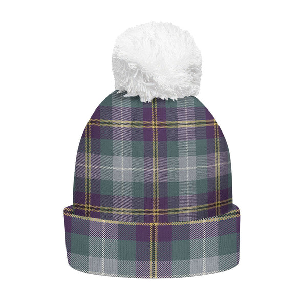 Porteous Weathered Clan Badge Tartan Bobble Beanie Hat