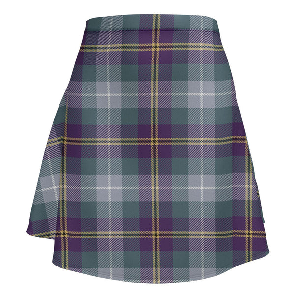 Porteous Weathered Clan Badge Tartan Flared Skirt