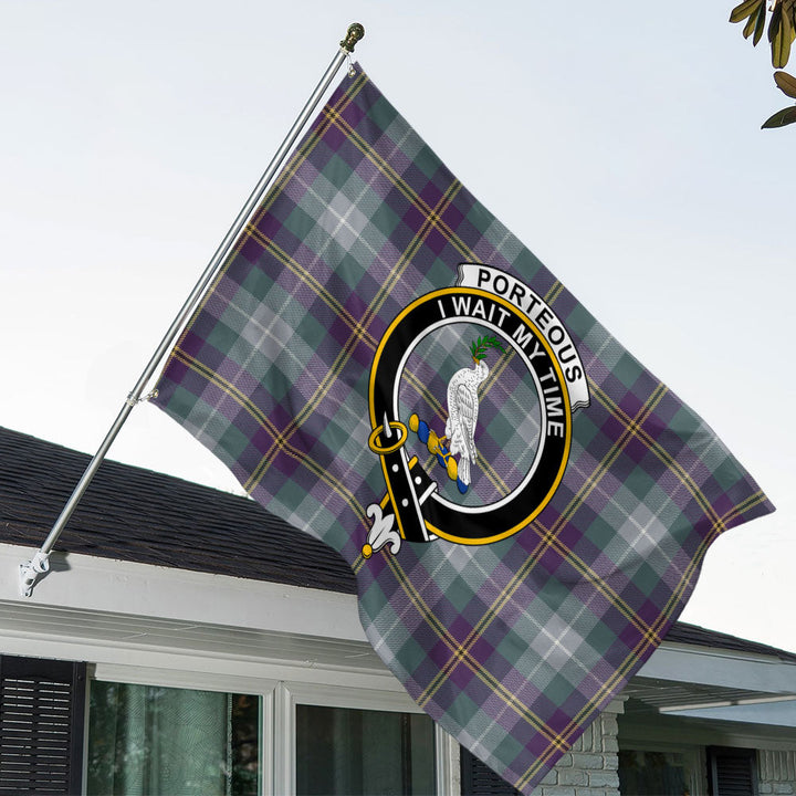 Porteous Weathered Clan Badge Tartan House Flag