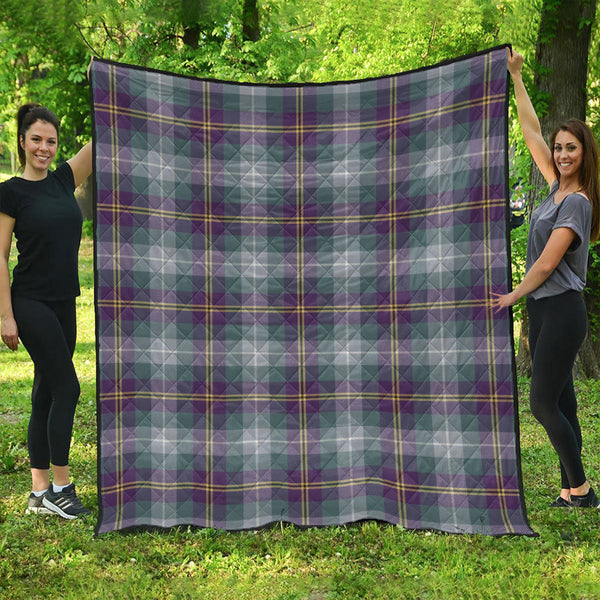Porteous Weathered Clan Badge Tartan Premium Quilt