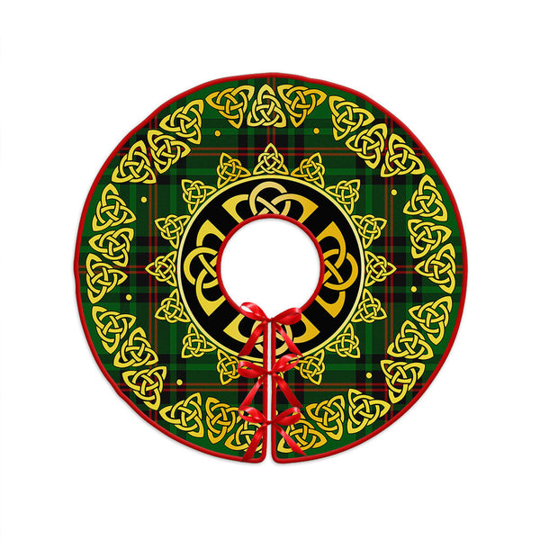 Primrose Clan Badge Tartan Christmas Tree Skirt Golden Celtic Heritage