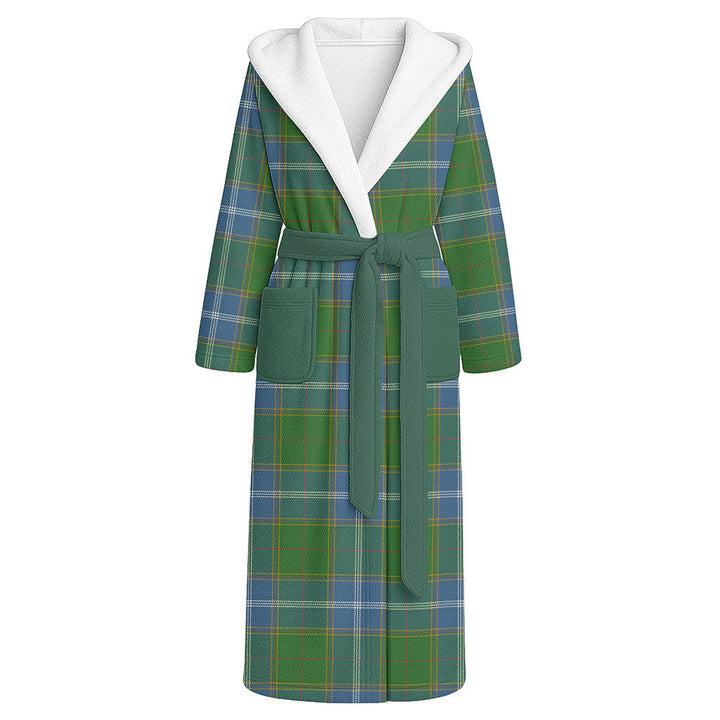 Pringle Ancient Clan Badge Tartan Flannel Hooded Bathrobe