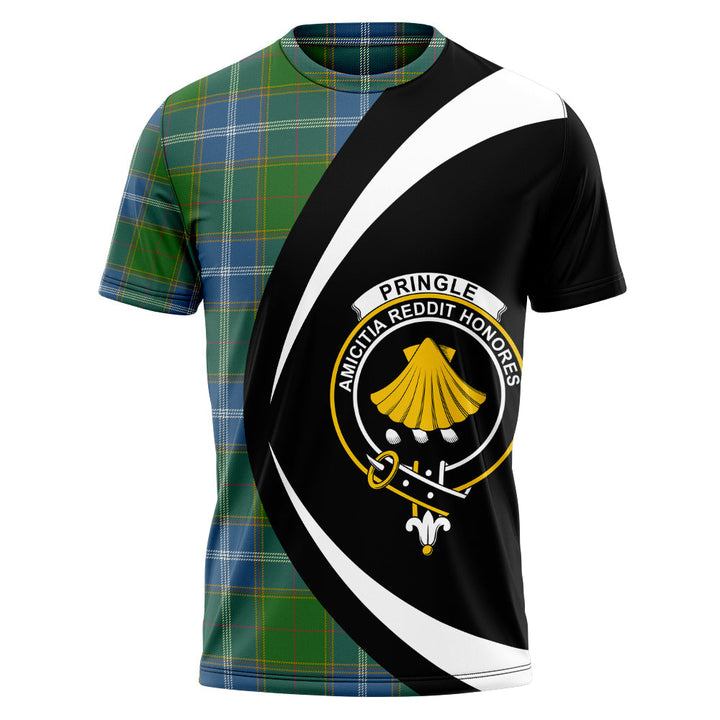 Pringle Ancient Clan Badge Tartan T-Shirt Circle Style Personalized
