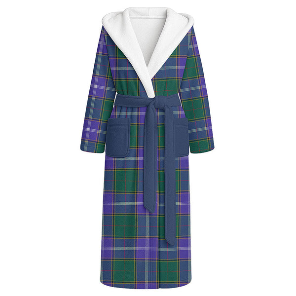 Pringle Modern Clan Badge Tartan Flannel Hooded Bathrobe