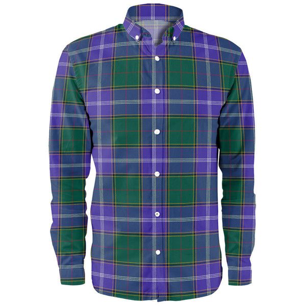 Pringle Modern Clan Badge Tartan Long Sleeve Shirt