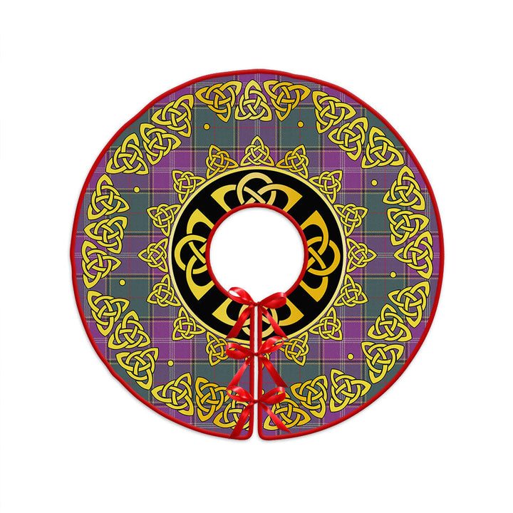 Pringle Weathered Clan Badge Tartan Christmas Tree Skirt Golden Celtic Heritage