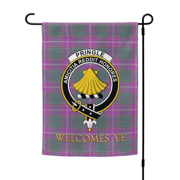 Pringle Weathered Clan Badge Tartan Garden Flag