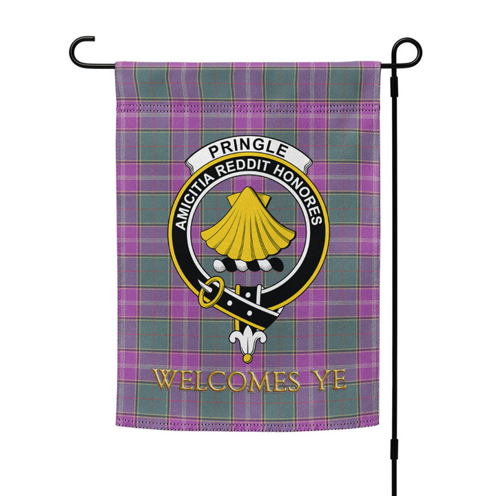 Pringle Weathered Clan Badge Tartan Garden Flag