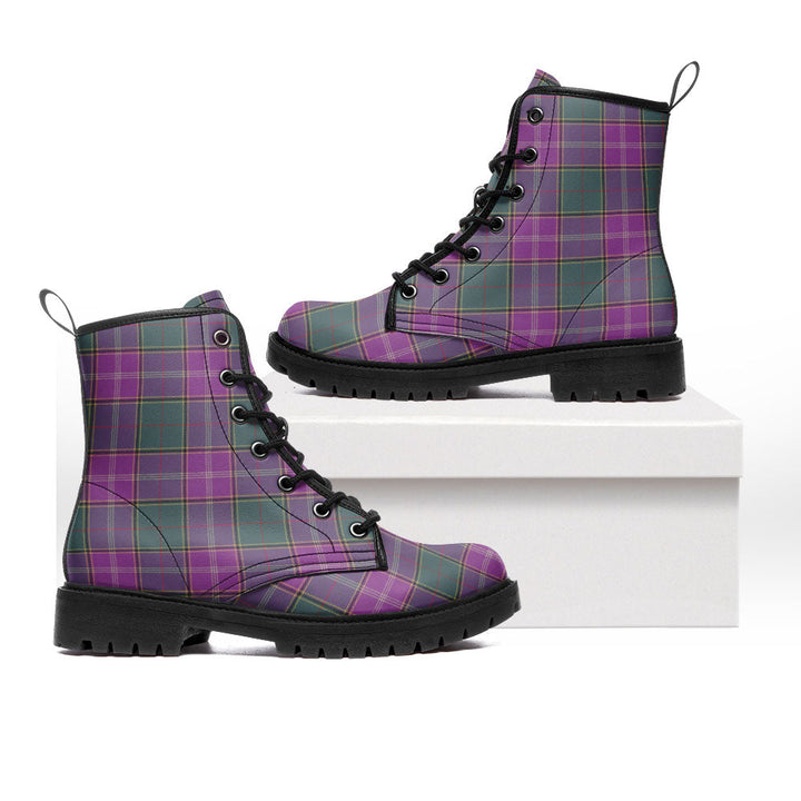 Pringle Weathered Clan Badge Tartan Leather Boots