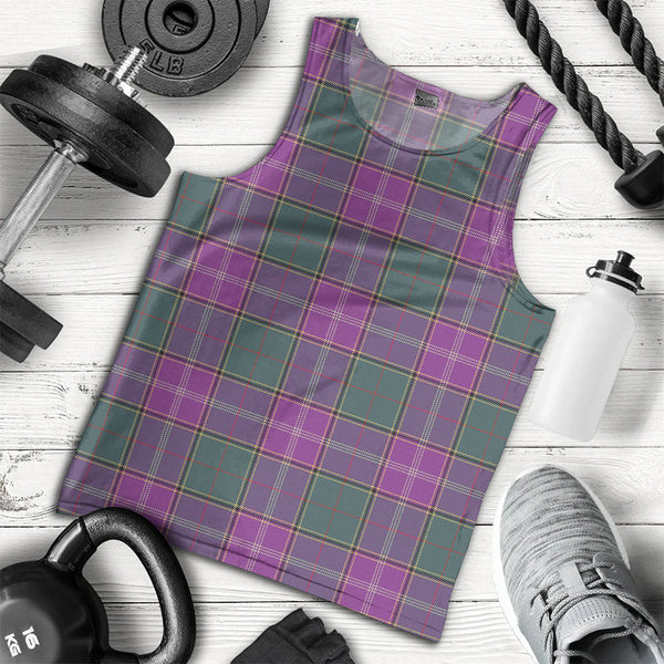 Pringle Weathered Clan Badge Tartan Men Tank Top