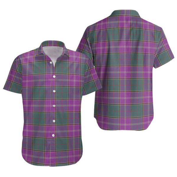 Pringle Weathered Clan Badge Tartan Short Sleeve Shirt