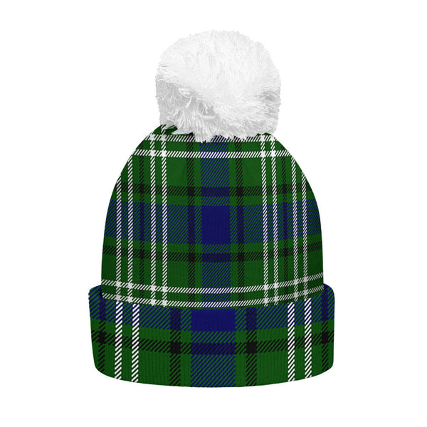 Purves Clan Badge Tartan Bobble Beanie Hat