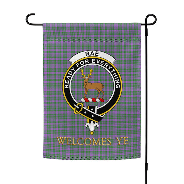 Rae Ancient Clan Badge Tartan Garden Flag