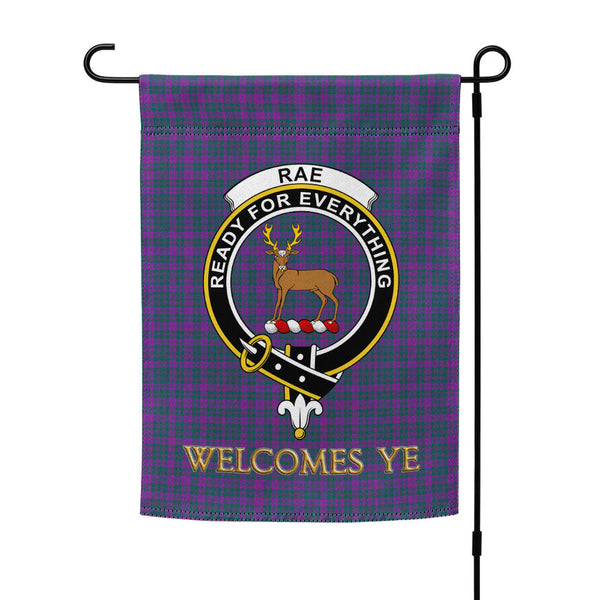 Rae Modern Clan Badge Tartan Garden Flag