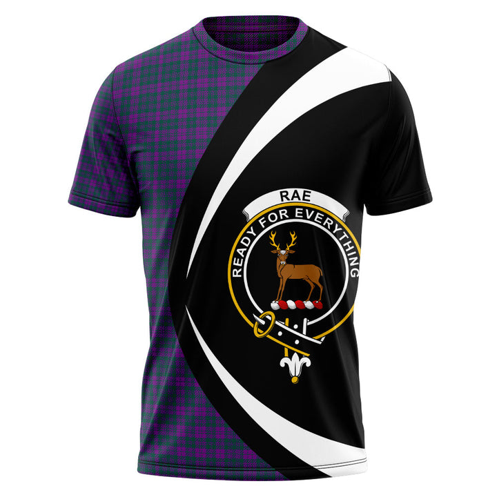 Rae Modern Clan Badge Tartan T-Shirt Circle Style Personalized