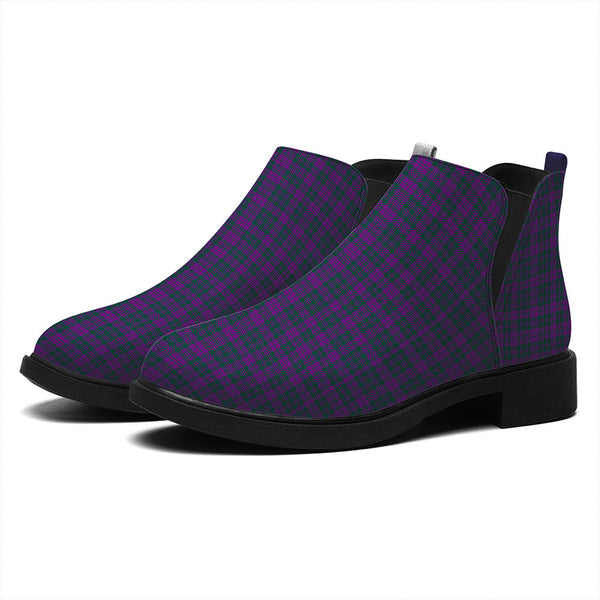 Rae Modern Tartan Flat Ankle Boots