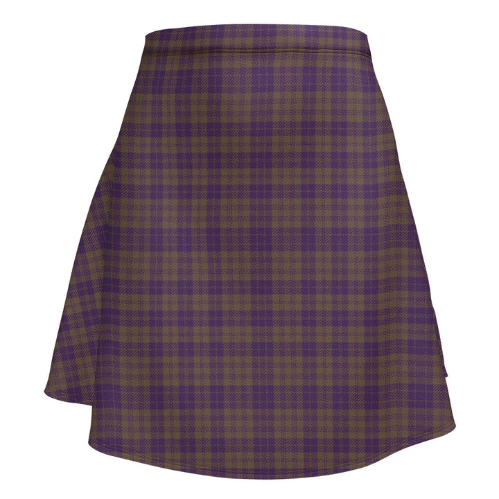 Rae Weathered Clan Badge Tartan Flared Skirt