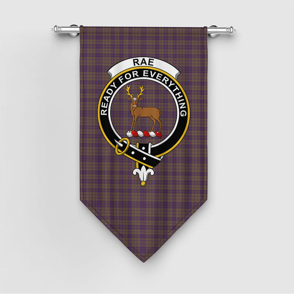 Rae Weathered Clan Badge Tartan Gonfalon