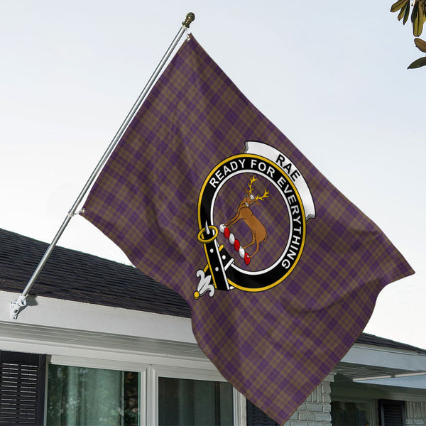 Rae Weathered Clan Badge Tartan House Flag