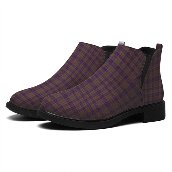 Rae Weathered Tartan Flat Ankle Boots