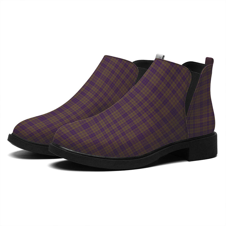Rae Weathered Tartan Flat Ankle Boots