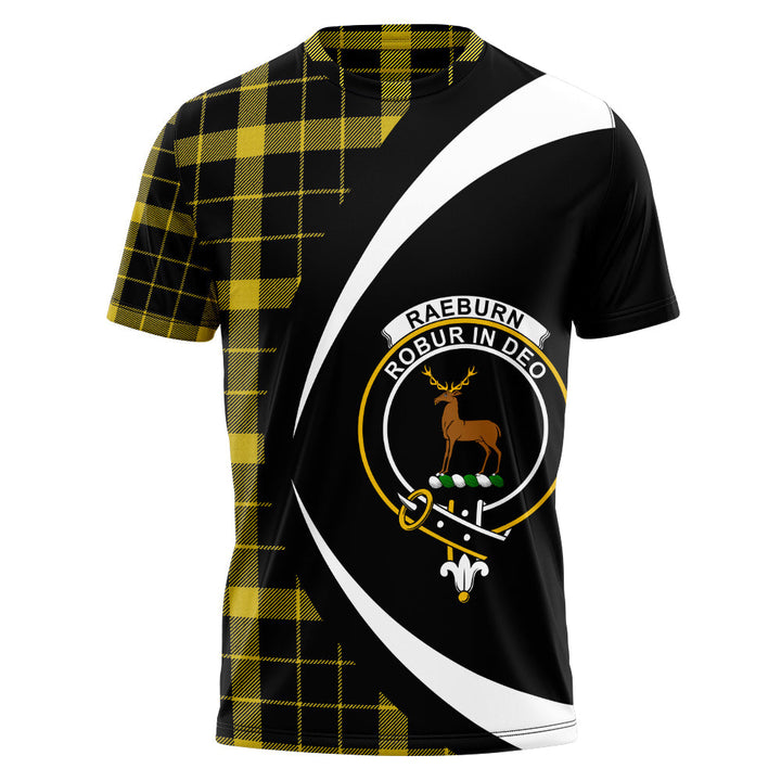 Raeburn Modern Clan Badge Tartan T-Shirt Circle Style Personalized