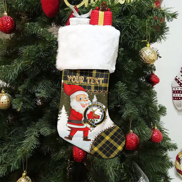 Raeburn Modern Clan Badge Tartan Christmas Stocking Holiday Blessings Merry Christmas Joy