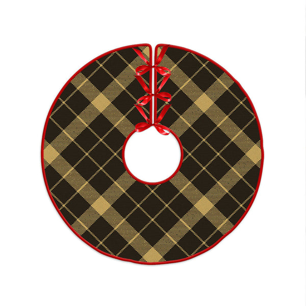 Raeburn Weathered Clan Badge Tartan Christmas Tree Skirt