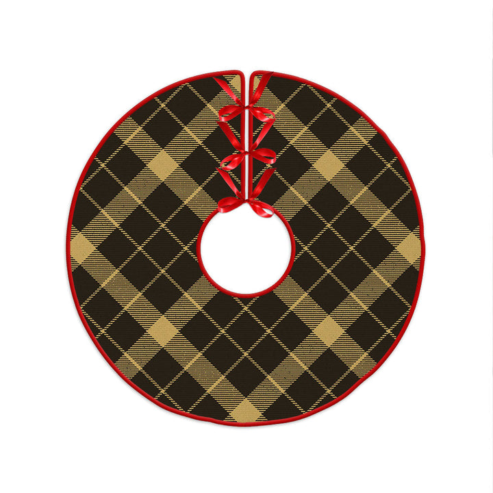 Raeburn Weathered Clan Badge Tartan Christmas Tree Skirt