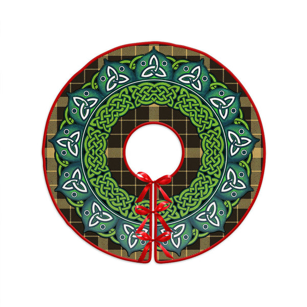 Raeburn Weathered Clan Badge Tartan Christmas Tree Skirt Heritage Holiday Decor
