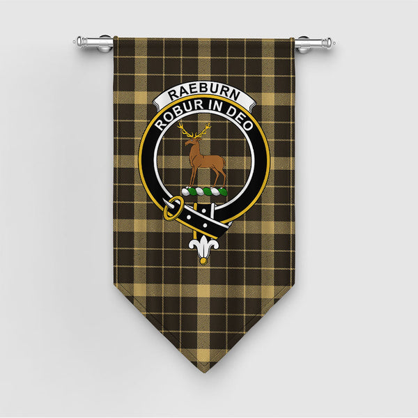 Raeburn Weathered Clan Badge Tartan Gonfalon