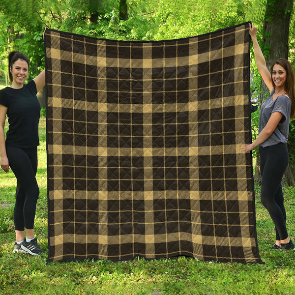 Raeburn Weathered Clan Badge Tartan Premium Quilt