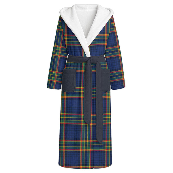Ralston UK Modern Clan Badge Tartan Flannel Hooded Bathrobe